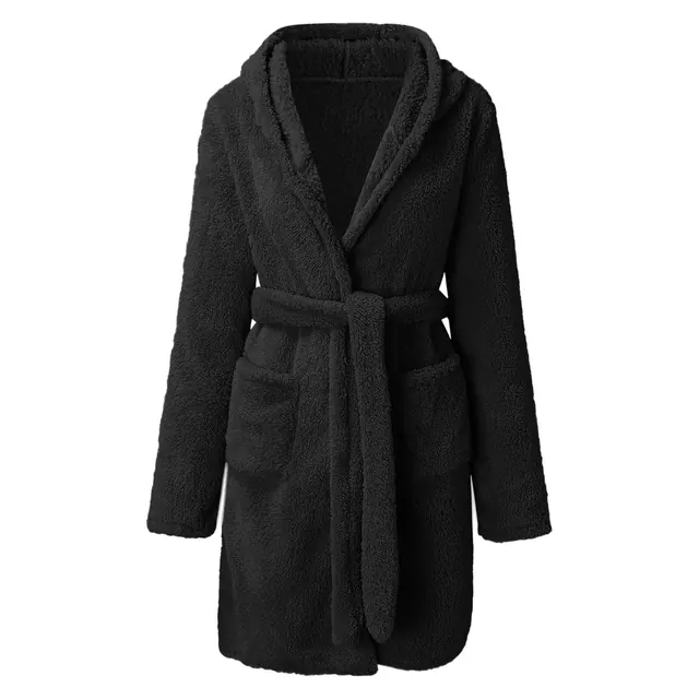 Fashion Solid Color Nylon Long Bathrobe for Women in Regular Fit, Perfect for Home Use
