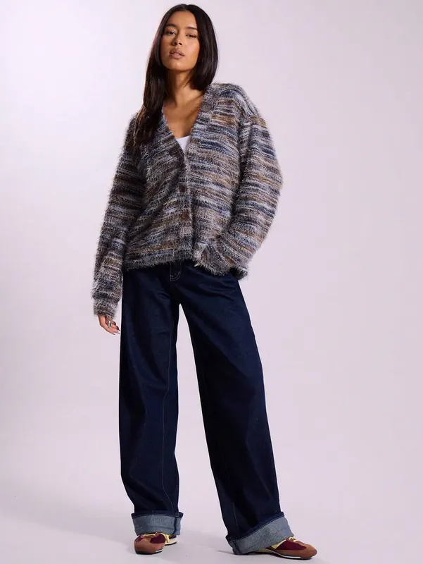 Plush Cardigan Sweater for Women Comfortable Trendy Wear