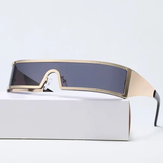 Unisex Full Frame Grey Black PC Lens Outdoor Travel Sunglasses