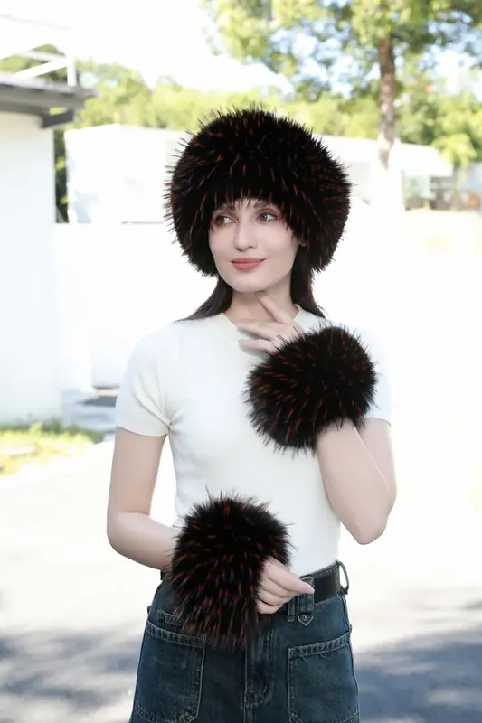 Elegant Multicolor Brown Synthetic Fibre Hair Band for Autumn and Winter