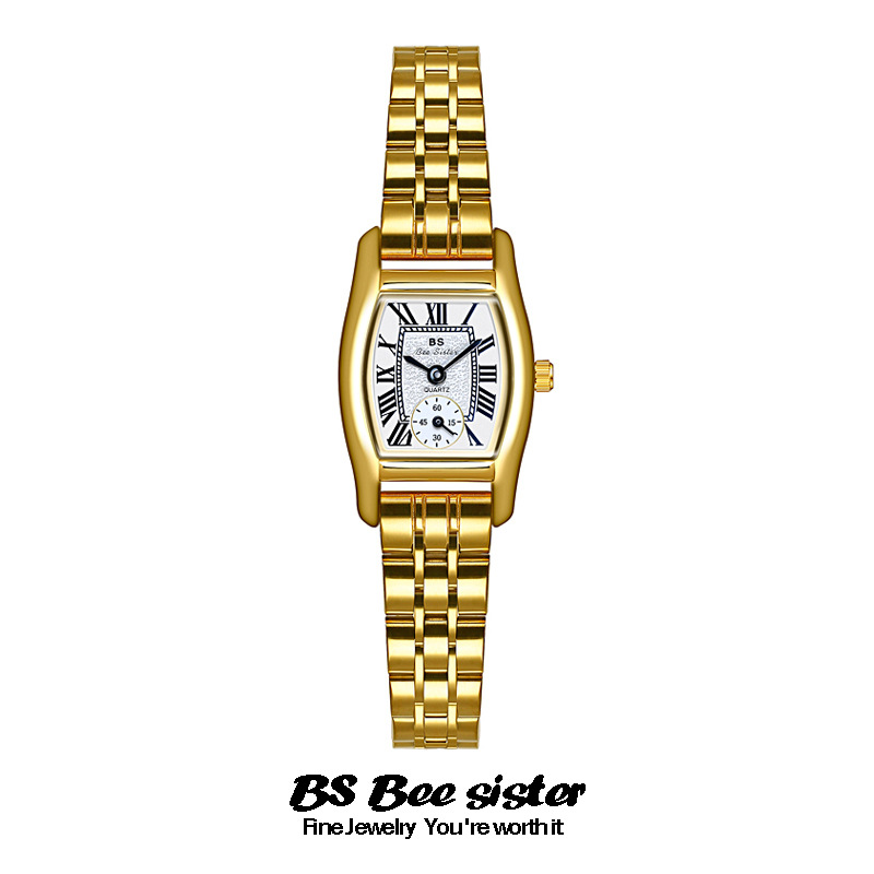 Barrel Shape Dial And Tempered Glass Mirror Watch