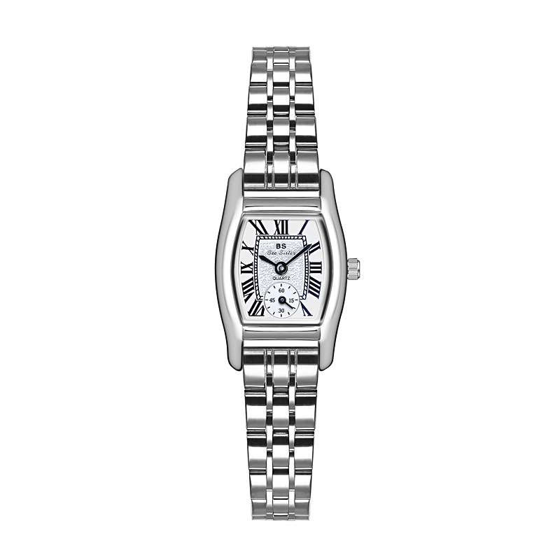Barrel Shape Dial And Tempered Glass Mirror Watch