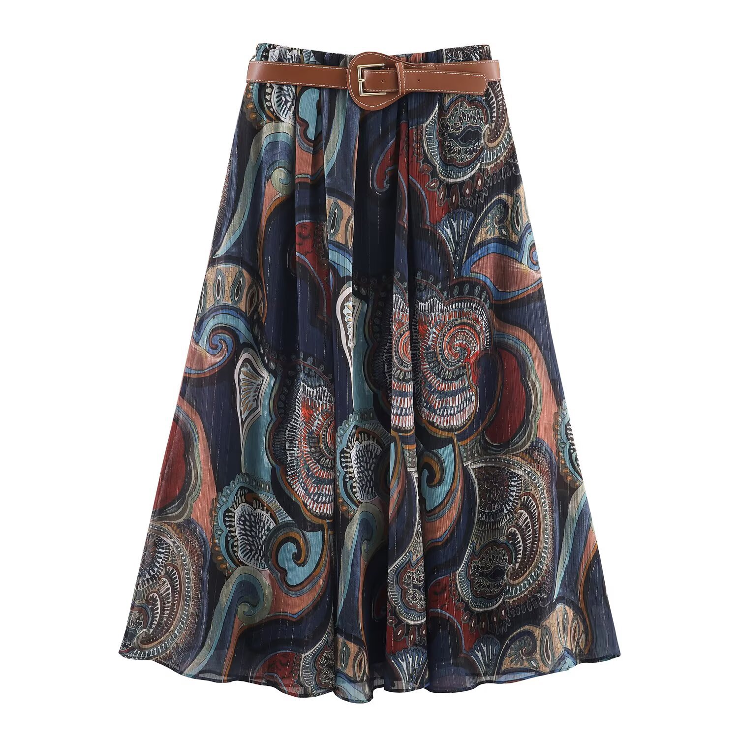 Casual Polyester Skirt With Printing