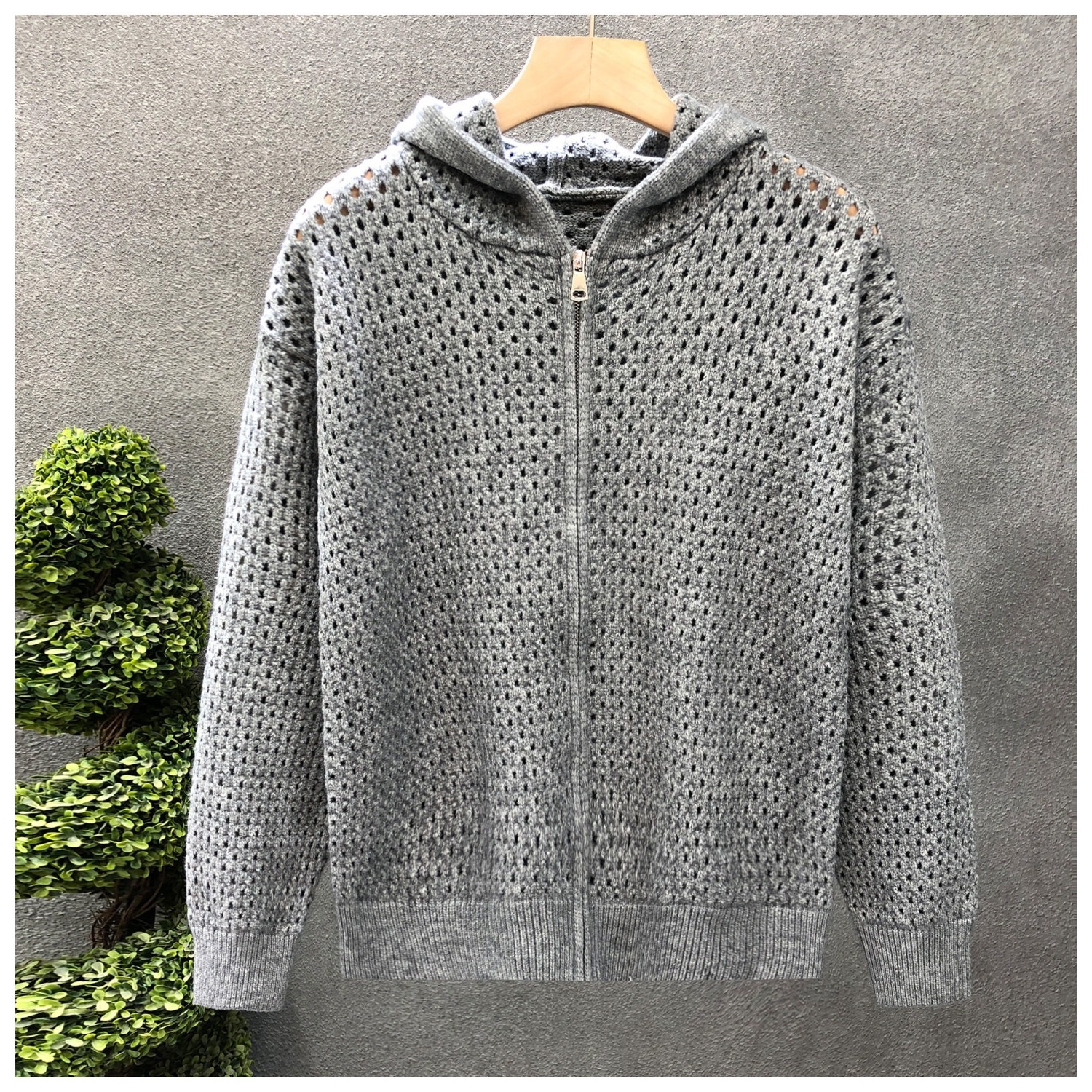 Knitwear Long Sleeve Polyester Hoodie