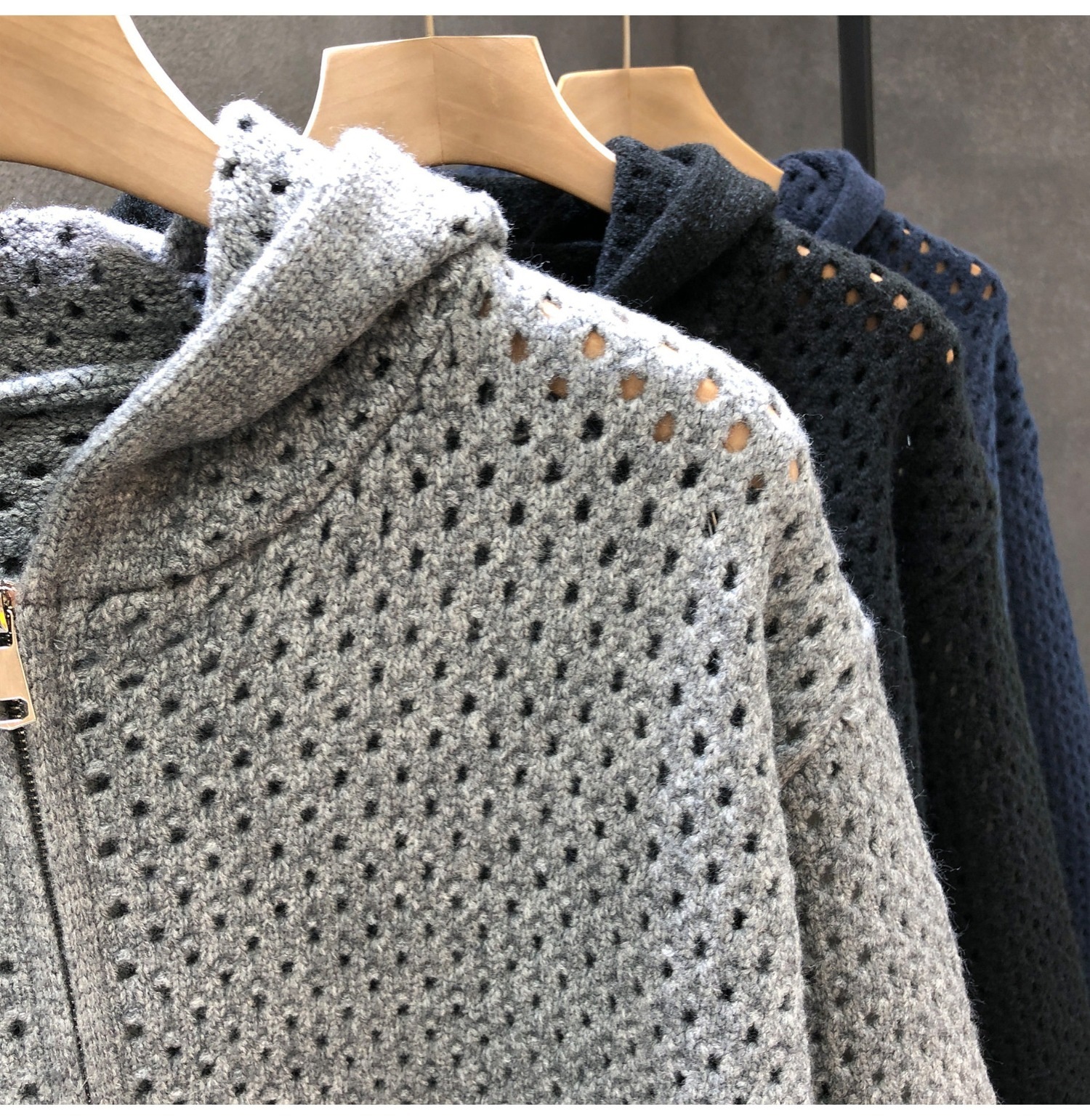 Knitwear Long Sleeve Polyester Hoodie