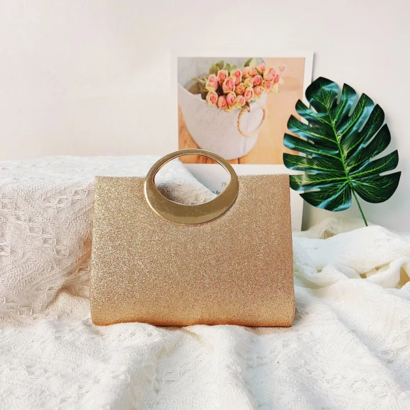 Women’s Square Evening Bag in PU Leather with Chain Strap, Stylish for Spring and Summer