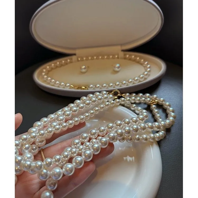 Electroplated Pearl Necklace with Natural Pearls Fine Jewelry