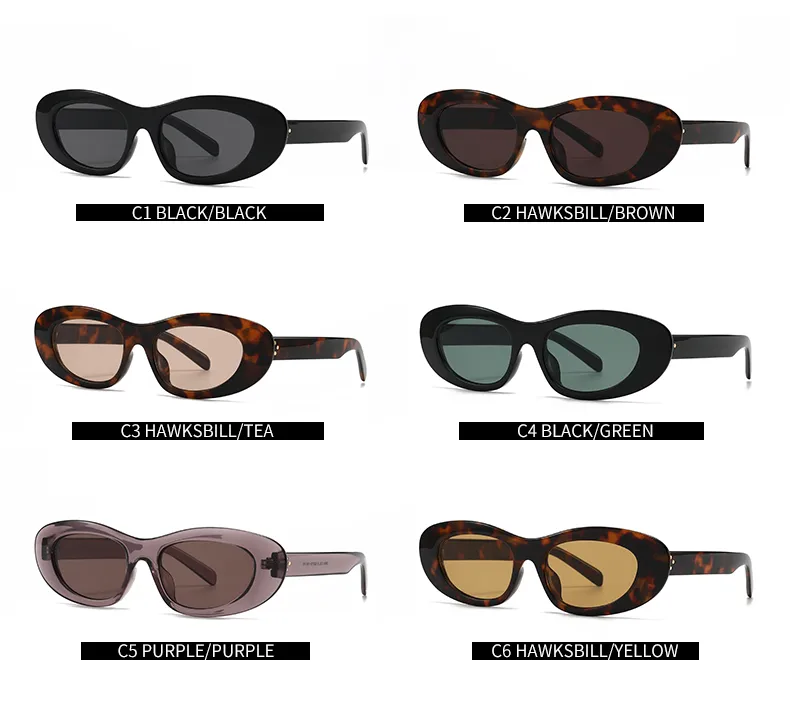 Unisex Oval Frame Full Frame Sunglasses with PC Lens Material, Available in Colour for All Seasons