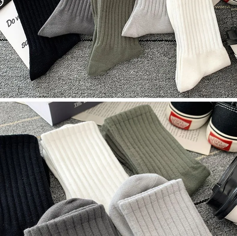 Zhuji socks men's winter men's stockings black and white autumn and winter stockings deodorant sweat-absorbent breathable sports fashionable socks