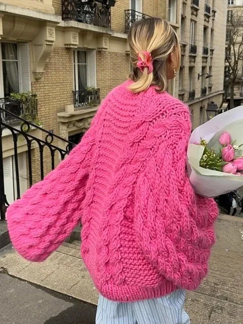 Romantic Loose Long Sleeve Knit Sweater for Women