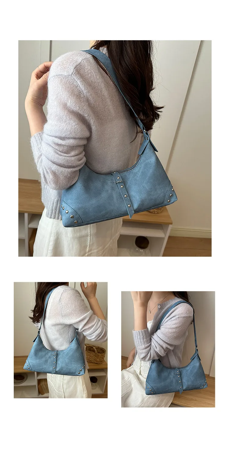 Square PU Leather Tote Bag for Women with Sewing Thread Detail, Single Shoulder Strap, Ideal for Spring and Summer