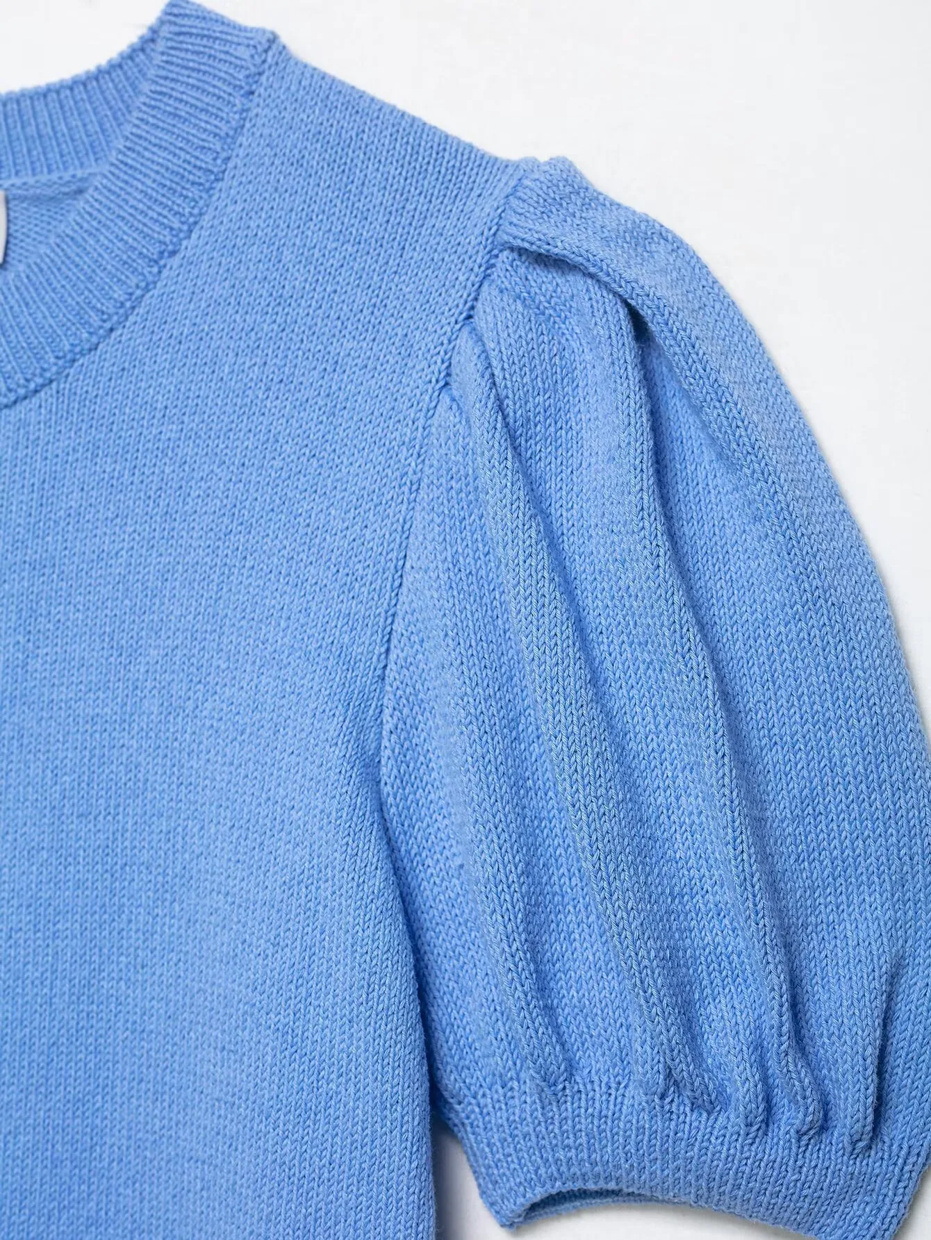 Solid Color Casual Short Sleeve Cardigan for Women in Rib-Knit Polyester Fabric