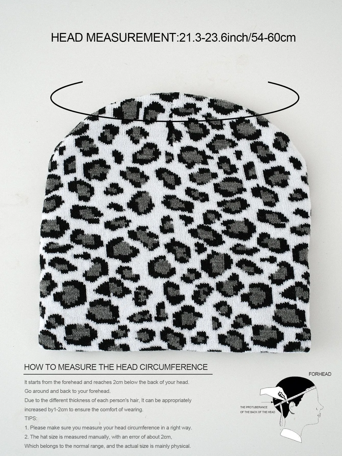 Unisex Cheetah Print Wool Cap for Commute, Warm Polyester Hat Featuring High-Quality Printing
