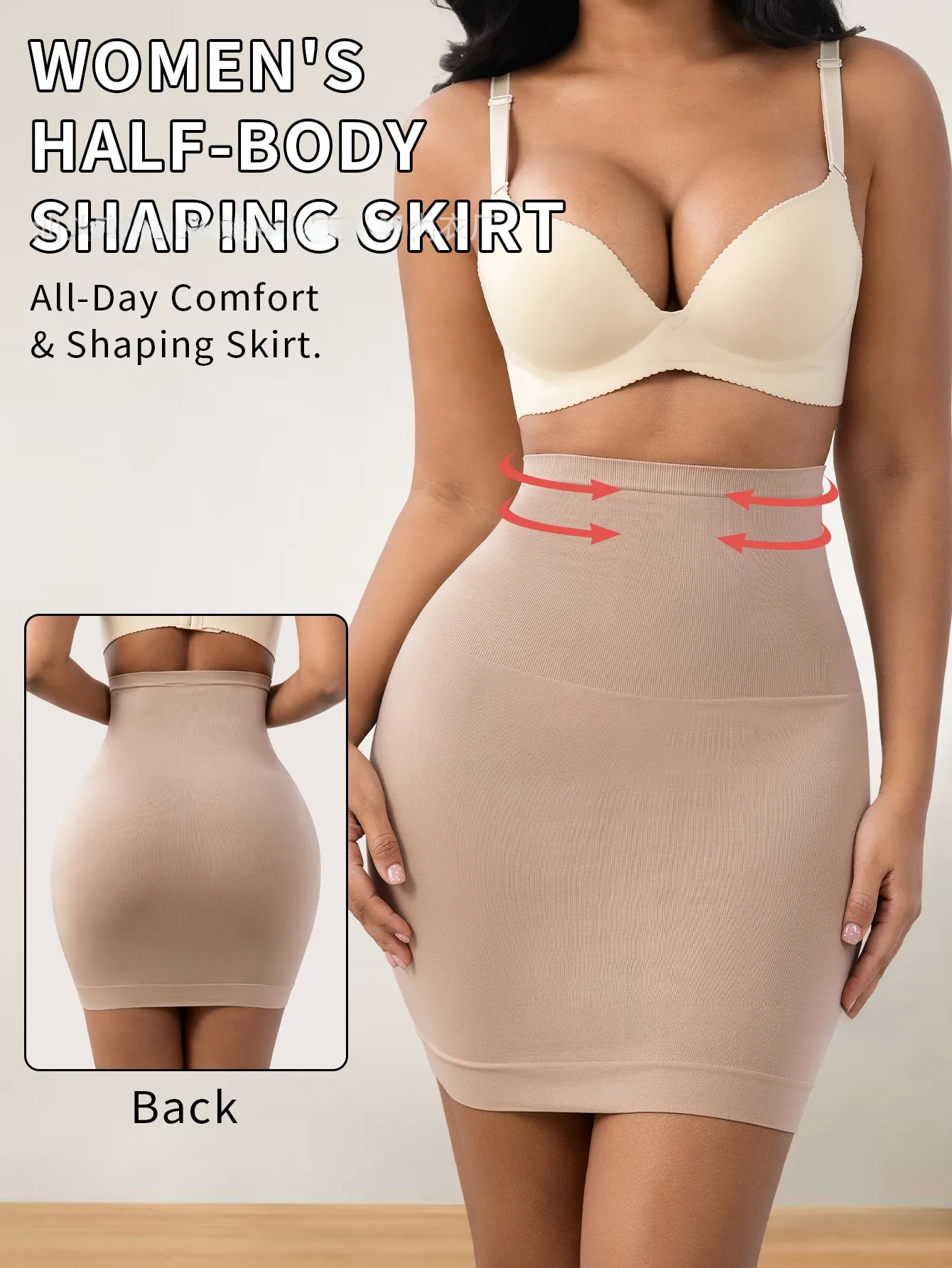 Sexy Solid Color Seamless Body Sculpting Shaping Underwear in Nylon for Spring