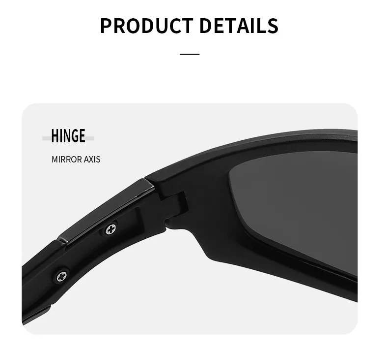 Men's Sport Full Frame Sunglasses with Tac Lens Material in Dyed Black