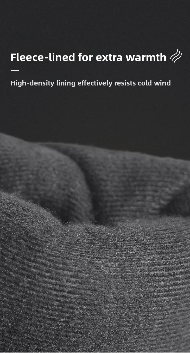 Men's Winter Leather Gloves with Fleece Lining