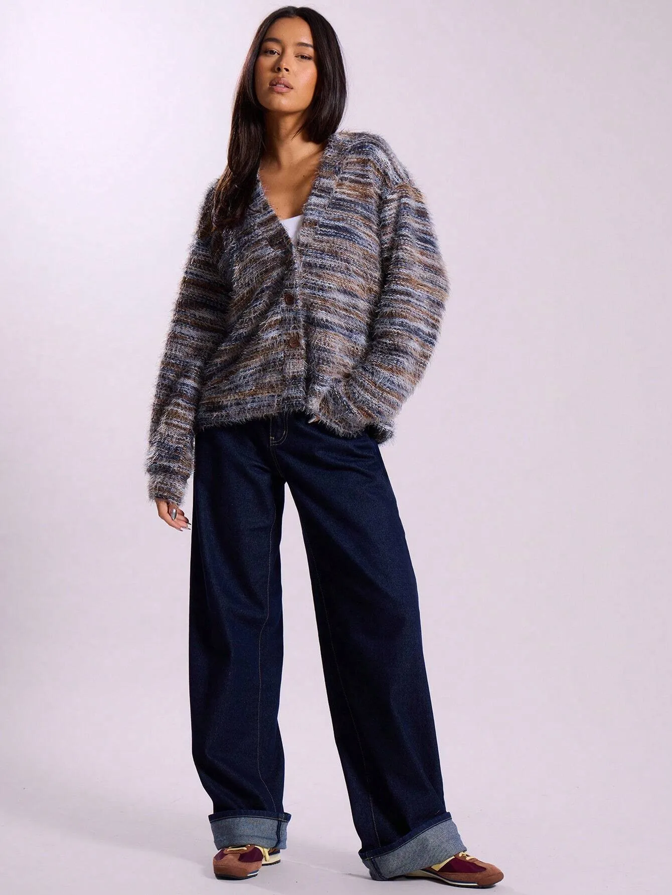 Plush Cardigan Sweater for Women Comfortable Trendy Wear