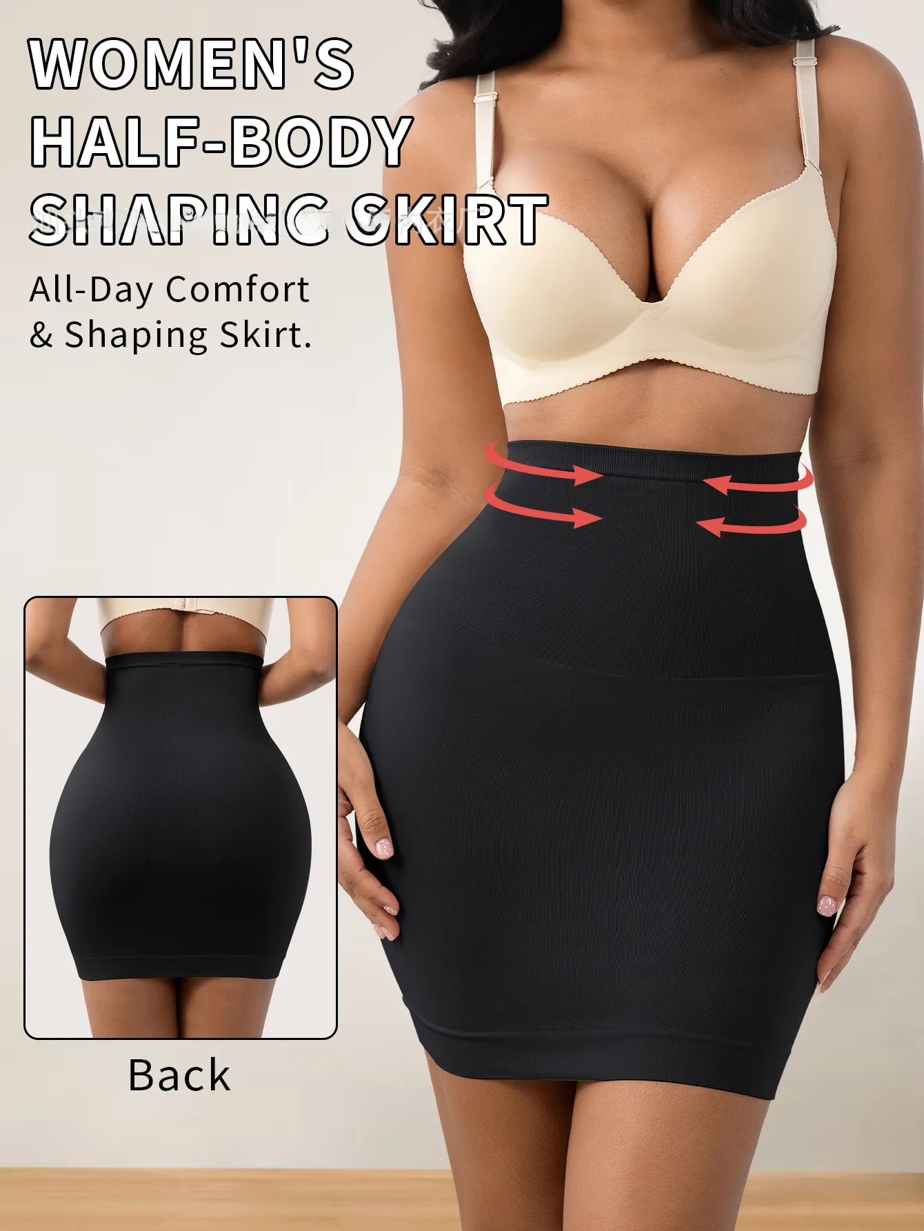 Sexy Solid Color Seamless Body Sculpting Shaping Underwear in Nylon for Spring