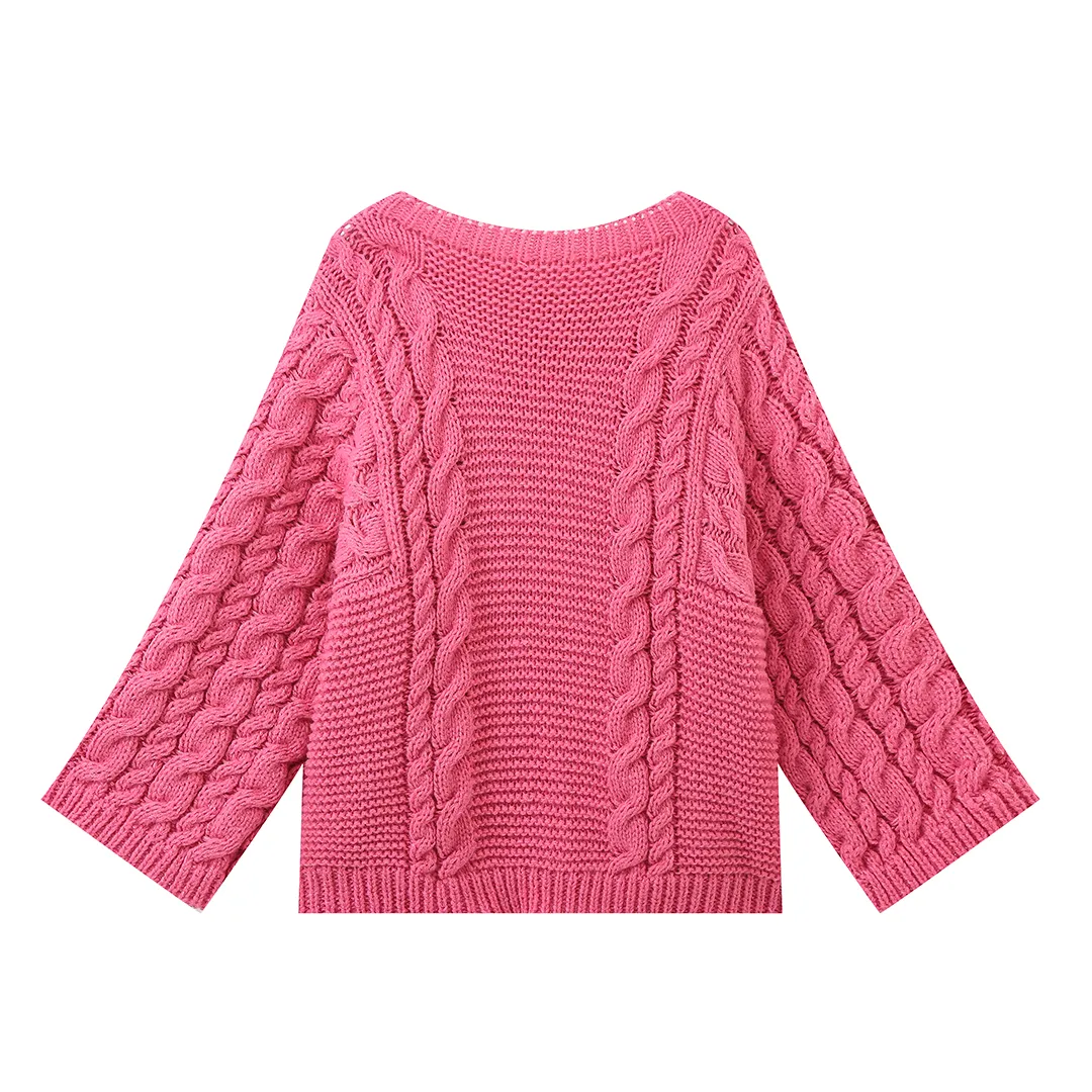 Romantic Loose Long Sleeve Knit Sweater for Women