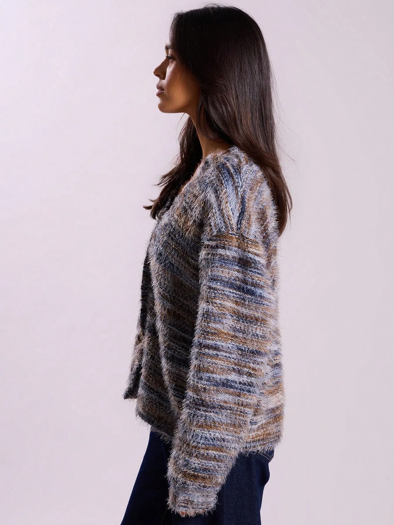 Plush Cardigan Sweater for Women Comfortable Trendy Wear