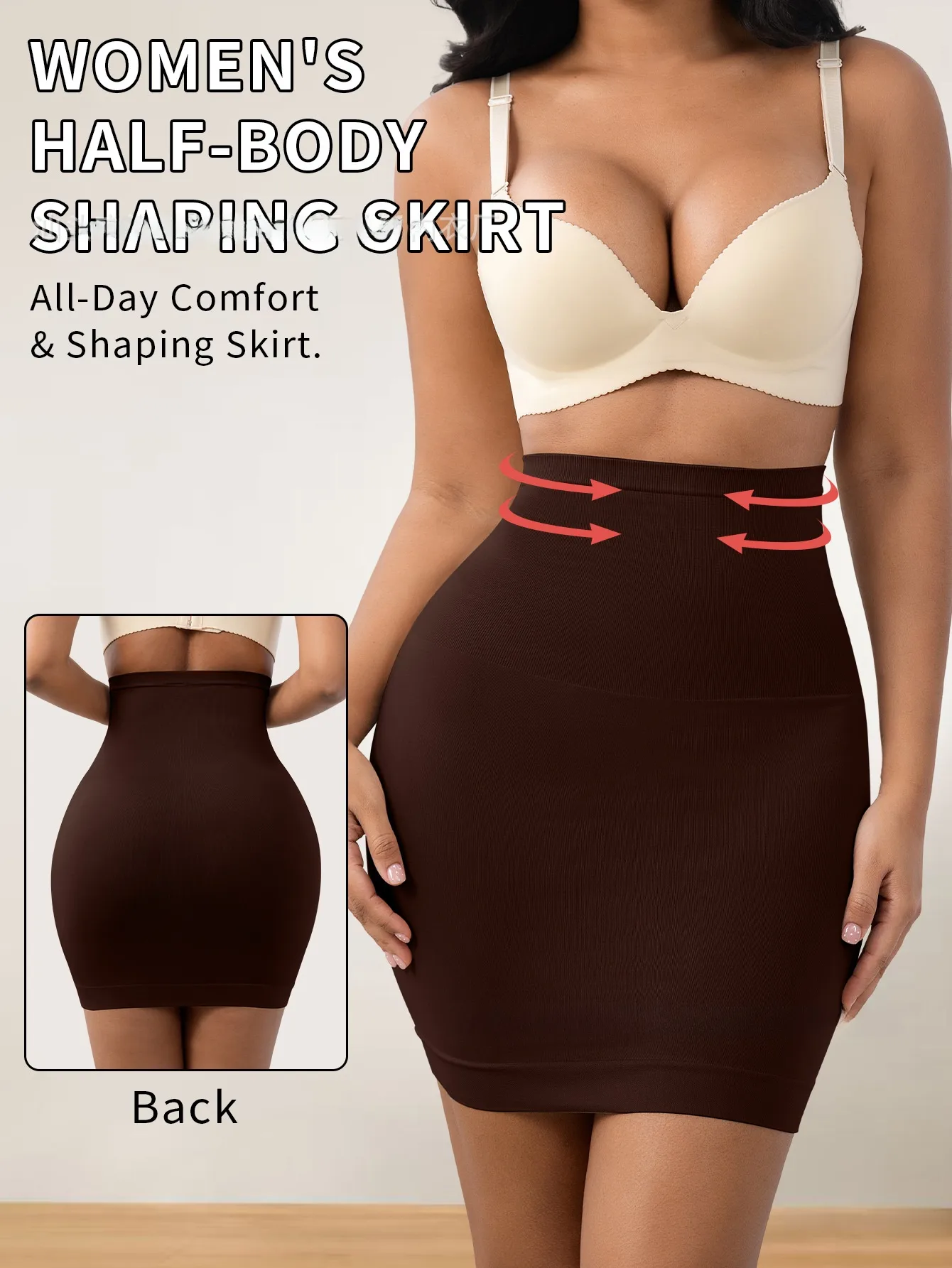 Sexy Solid Color Seamless Body Sculpting Shaping Underwear in Nylon for Spring