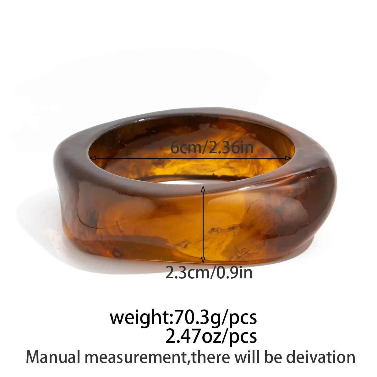 Irregular Acrylic Bangle for Unique Stylish Look