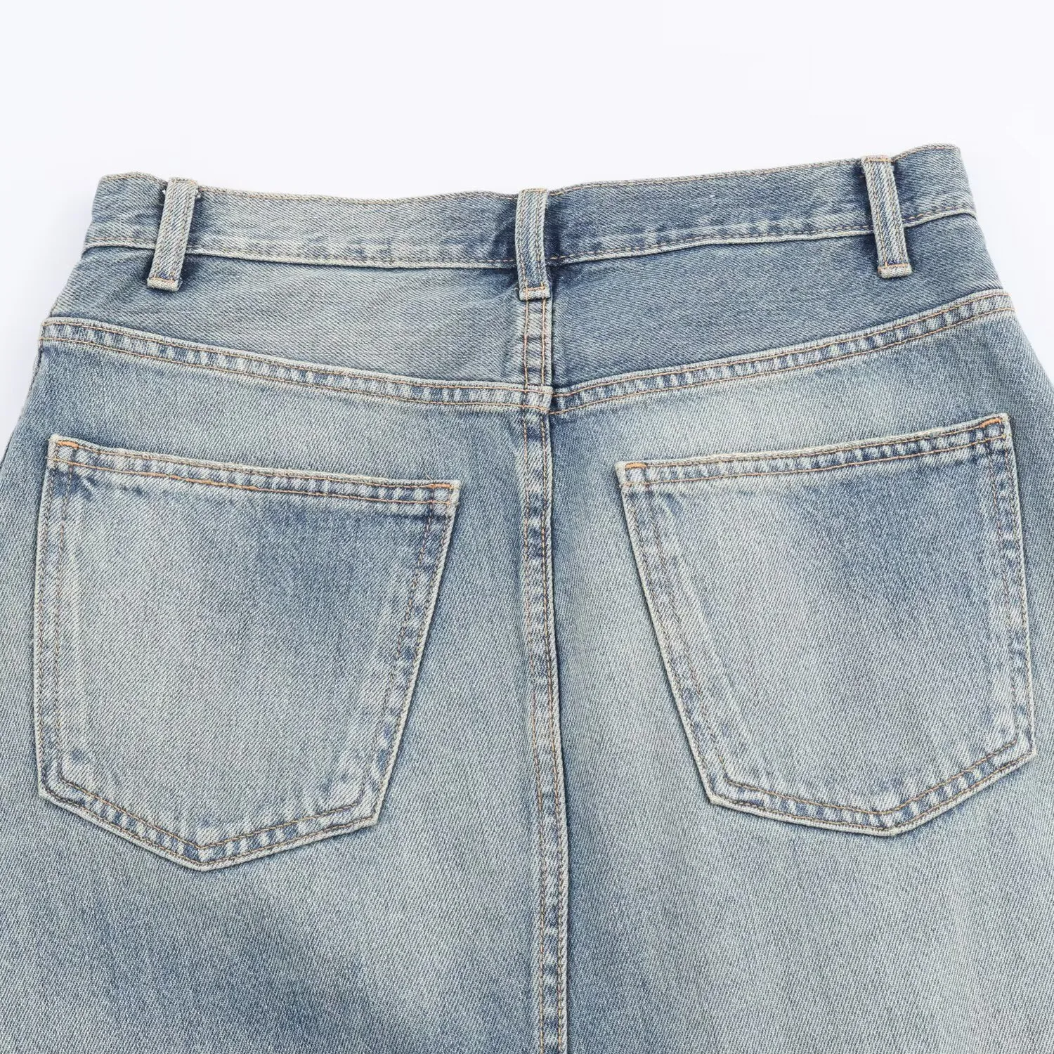 Casual Summer Blue A-Line Skirt for Women with Regular Fit and Mid High Waist