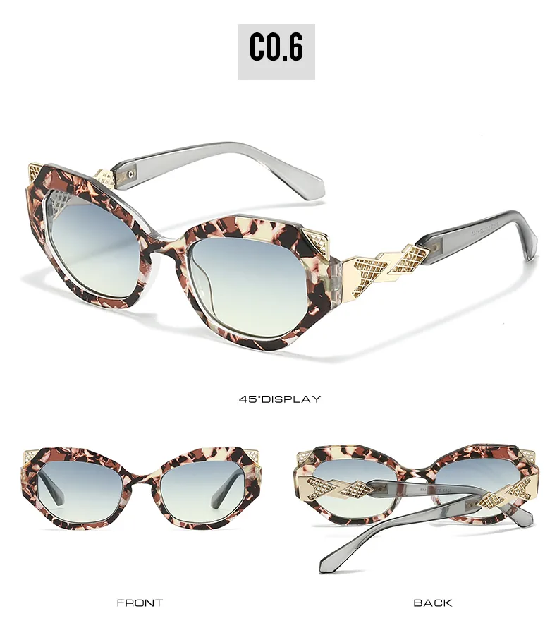 Unisex Cat Eye Sunglasses Featuring Full Frame Design with Durable PC Lens Material