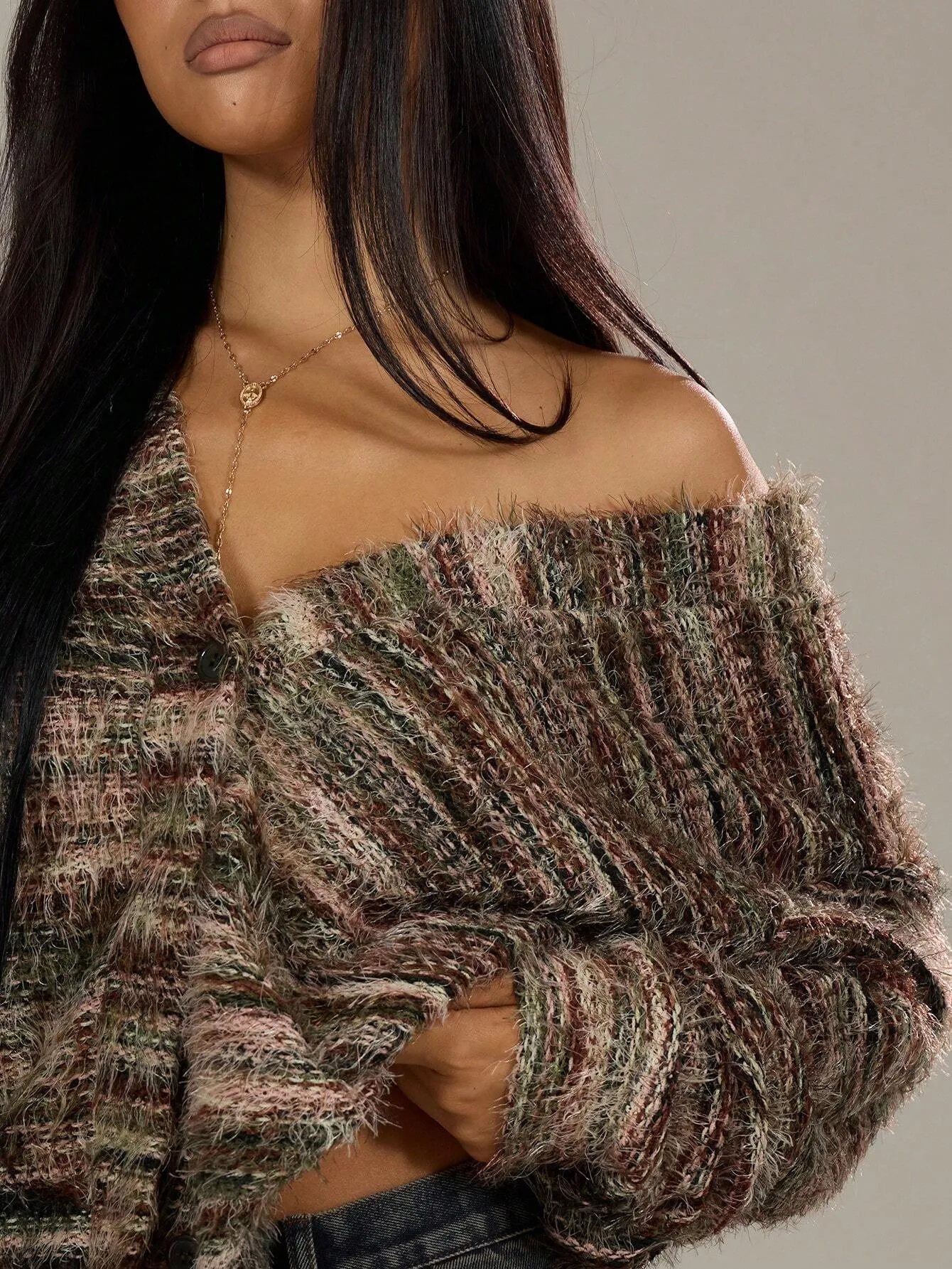 Plush Cardigan Sweater for Women Comfortable Trendy Wear