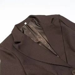 Solid Color Simple Style Long Sleeve Polyester Blazer with Folds and Single Breasted Closure