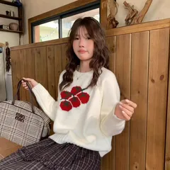 Casual Sweater Crafted with Knitted Technique in Polyester Fabric