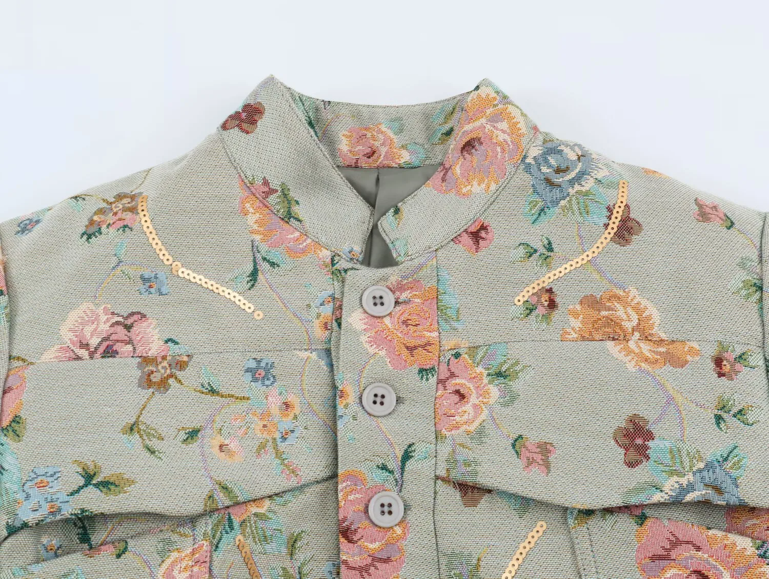 Casual Long Sleeve Polyester Blazer with Printing Craft and Single Breasted Design