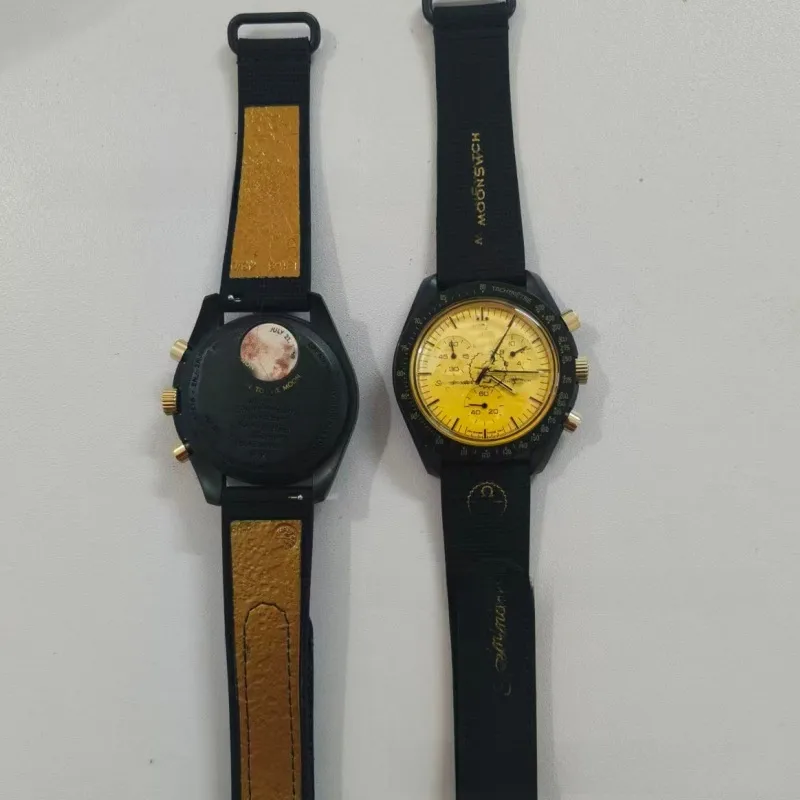 Men's Quartz Watch with Round Dial, Nylon Belt Strap, One Piece Buckle, and Tempered Glass Mirror