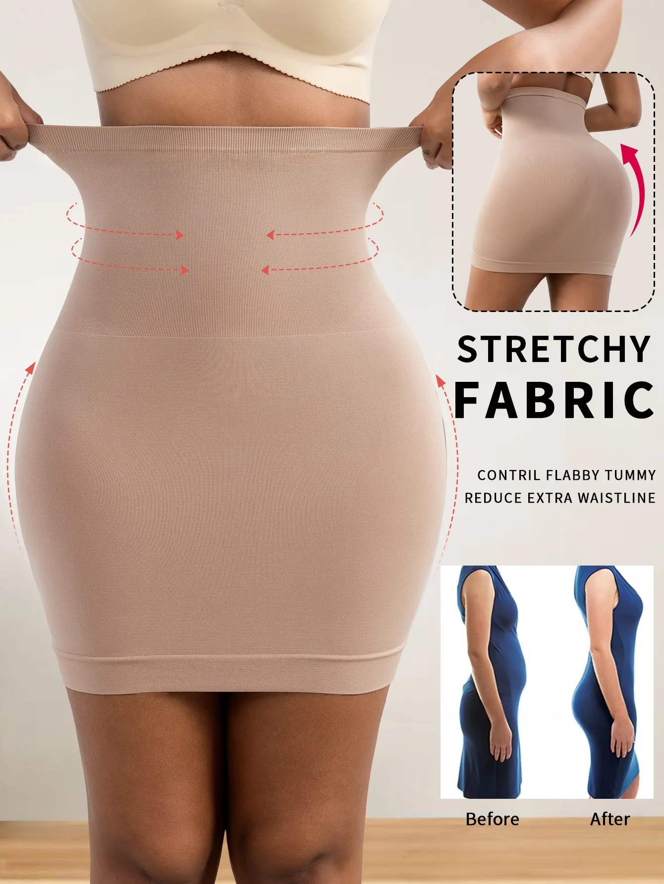 Sexy Solid Color Seamless Body Sculpting Shaping Underwear in Nylon for Spring