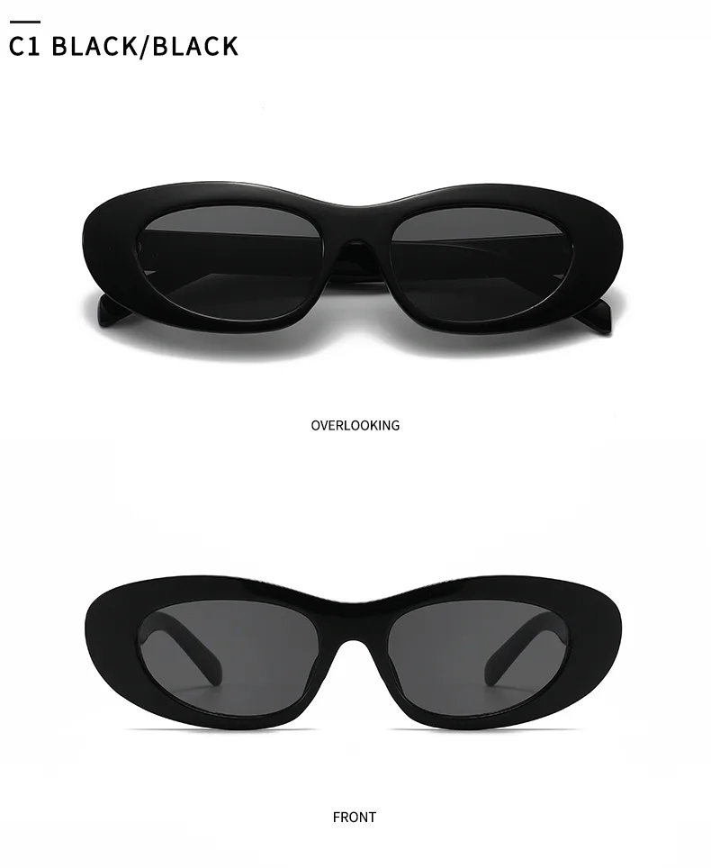 Unisex Oval Frame Full Frame Sunglasses with PC Lens Material, Available in Colour for All Seasons