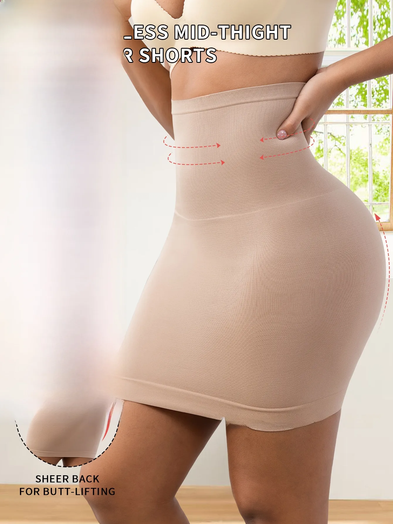 Sexy Solid Color Seamless Body Sculpting Shaping Underwear in Nylon for Spring