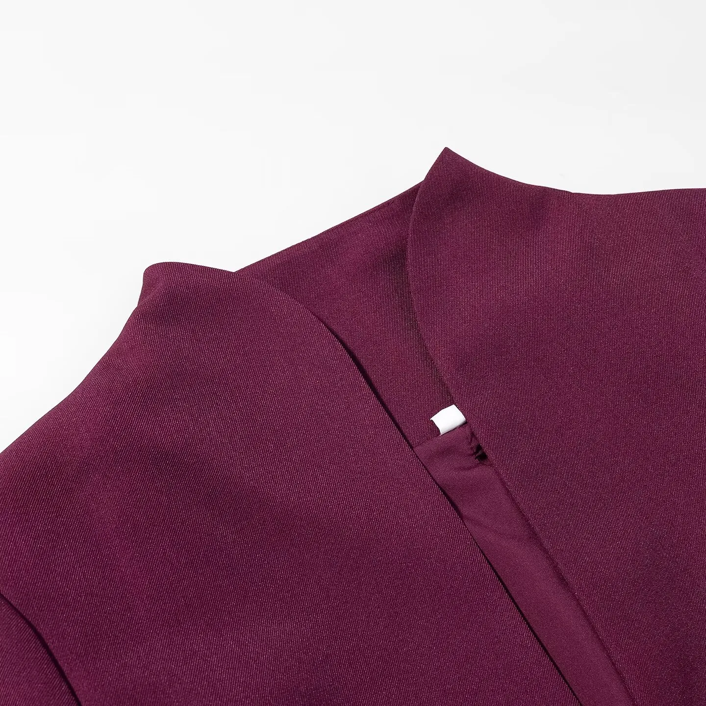 Streetwear Long Sleeve Polyester Blazer with Asymmetrical Craft and V Neck Design