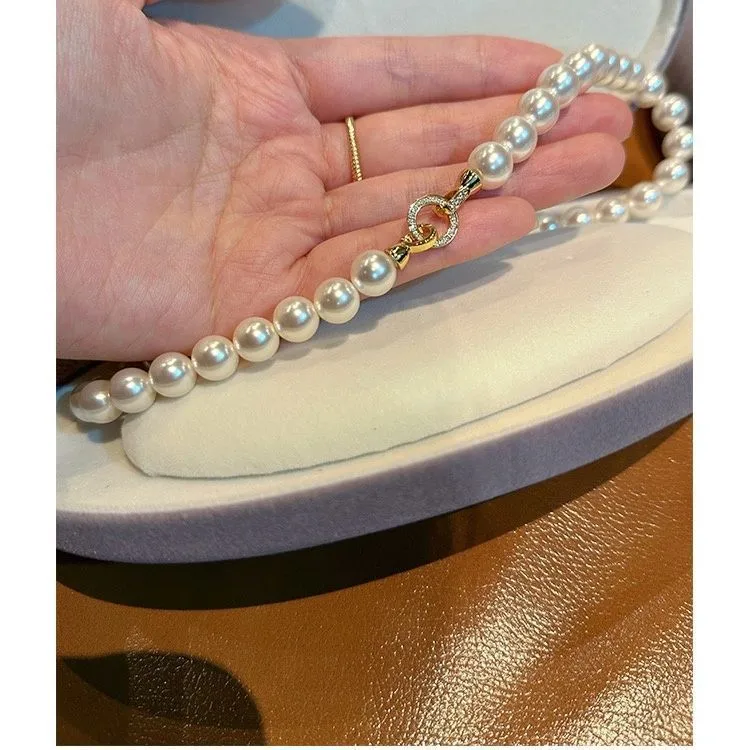 Electroplated Pearl Necklace with Natural Pearls Fine Jewelry