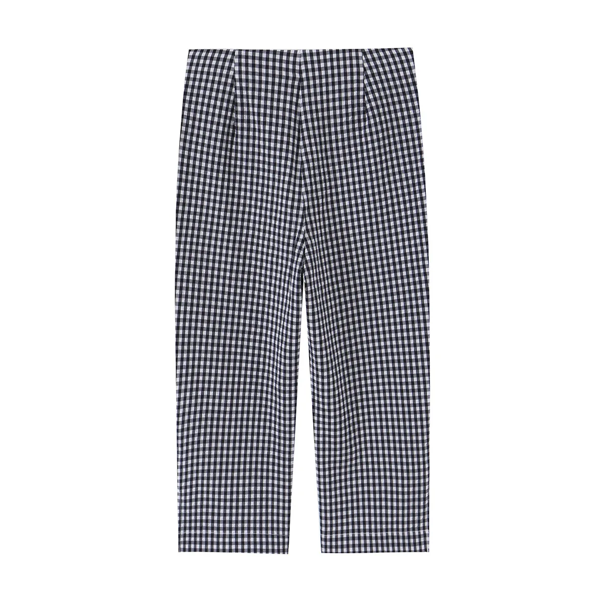 Casual Plaid Pant Co-ord Set in Polyester with Half Sleeve Regular Top and Knee Length Pants, 2 Pieces Set