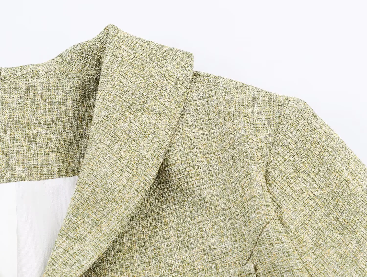 Elegant Solid Color Long Sleeve Polyester Blazer with Patchwork and Single Breasted Closure
