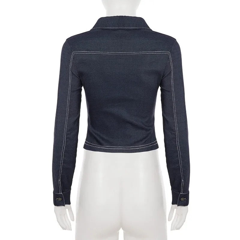 Streetwear Women's Shirt in Polyester Fabric Featuring Buckle Detail