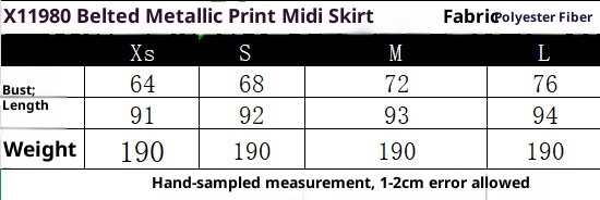 Casual Polyester Skirt With Printing size guide