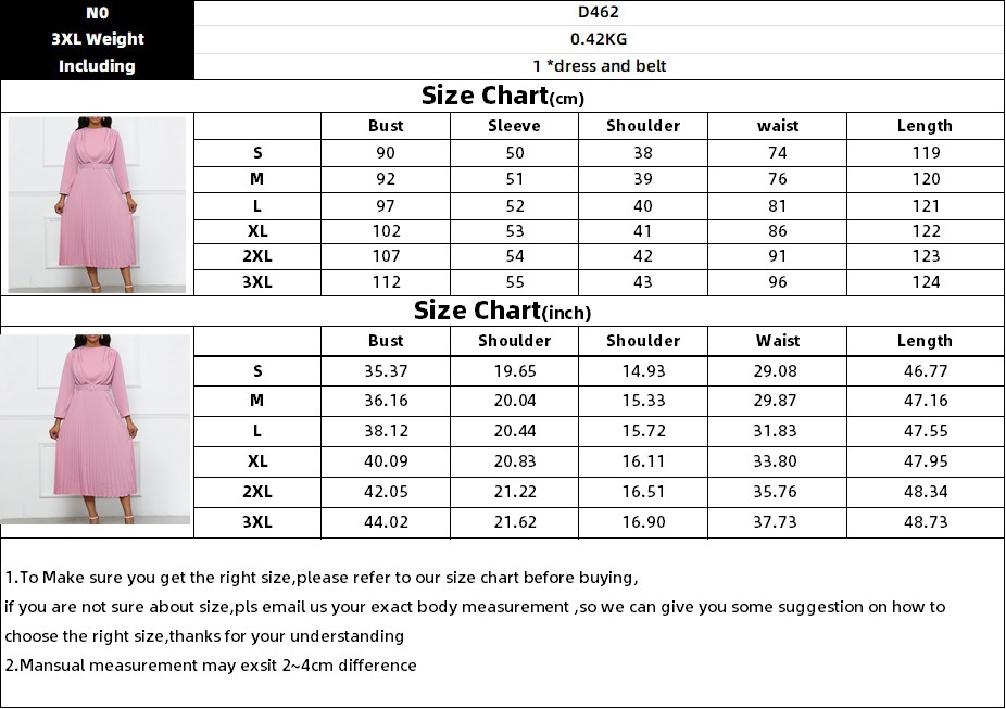 Elegant Solid Color Regular Dress size guide
