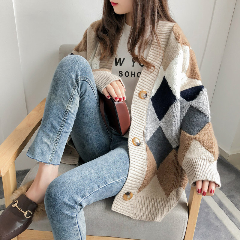 Women’s Plaid Long Sleeve Cardigan