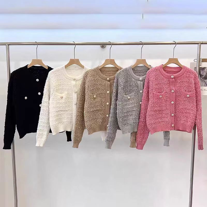 Long Sleeve Button Sweaters & Cardigans