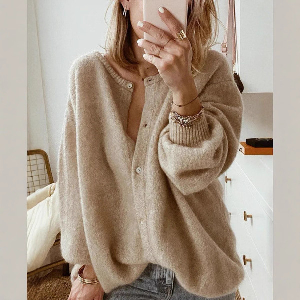 Women's Long Sleeve Knitted Cardigan Sweater