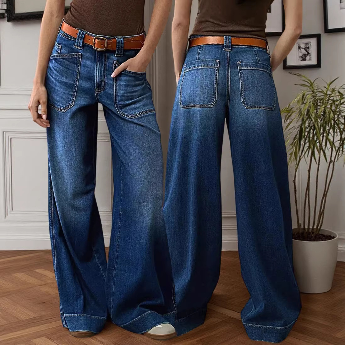 Jeans For Women In Denim Cotton Fabric