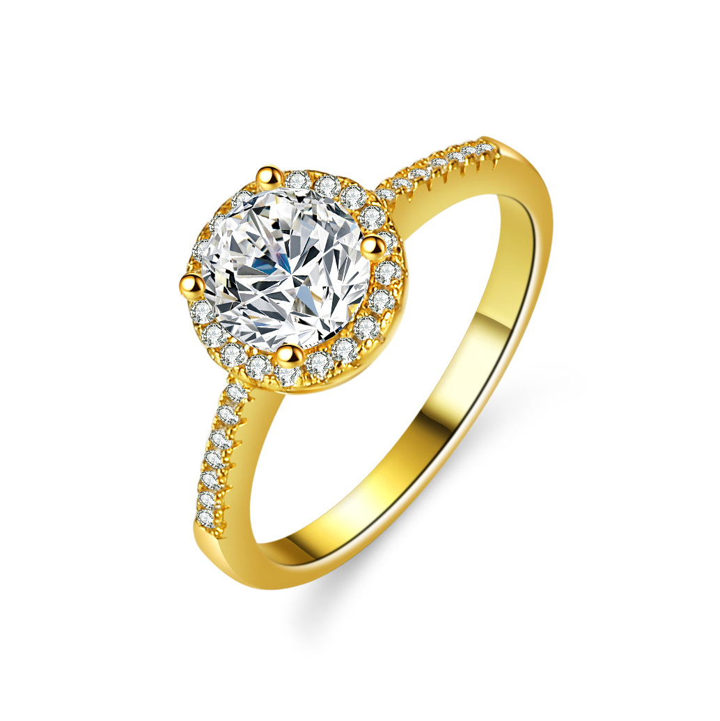 Sweet Star Ring For Women In 925 Sterling Silver With 14K Real Gold Plating