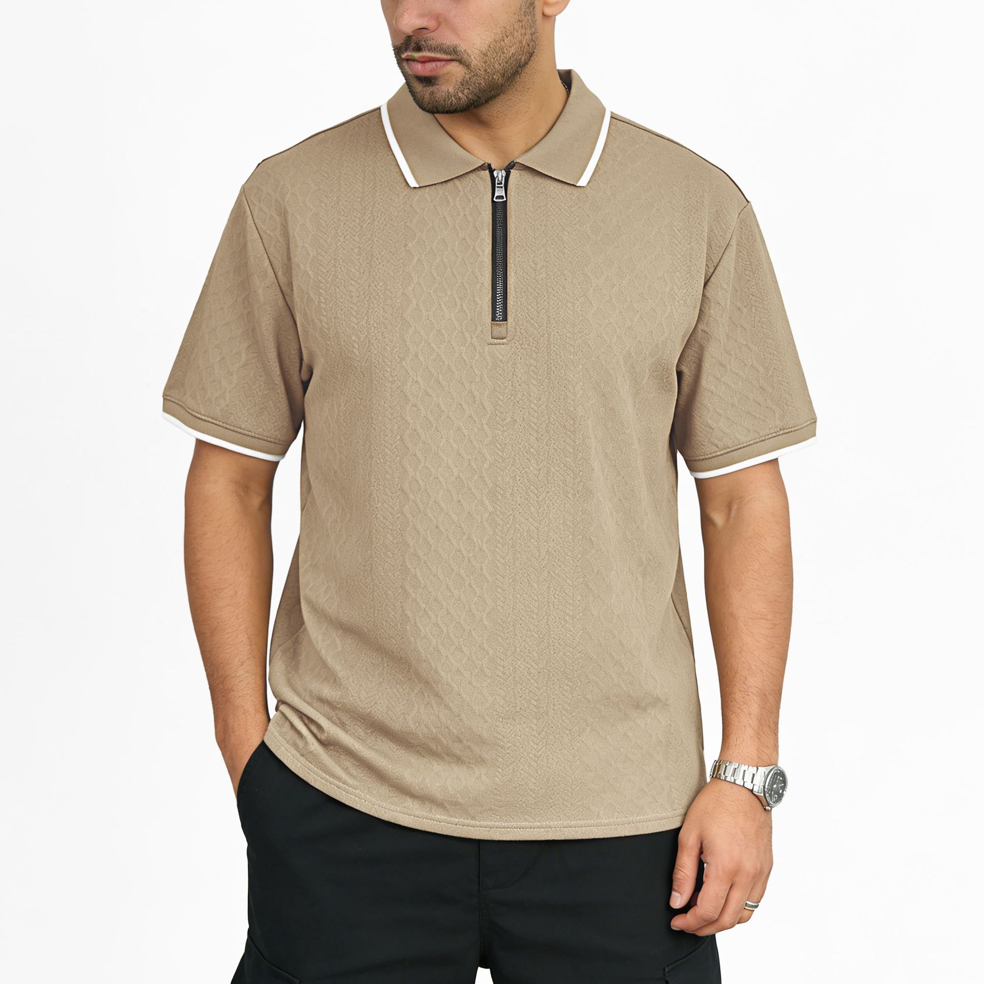 Casual Stripe For Men With Jacquard Pattern