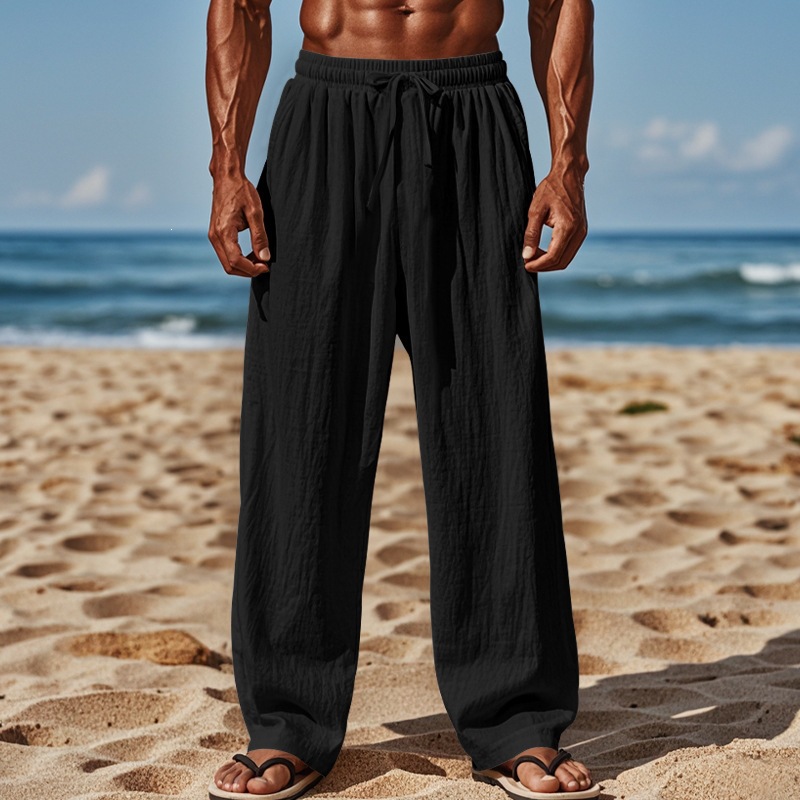 Men's Solid Color Casual Full Length Pants